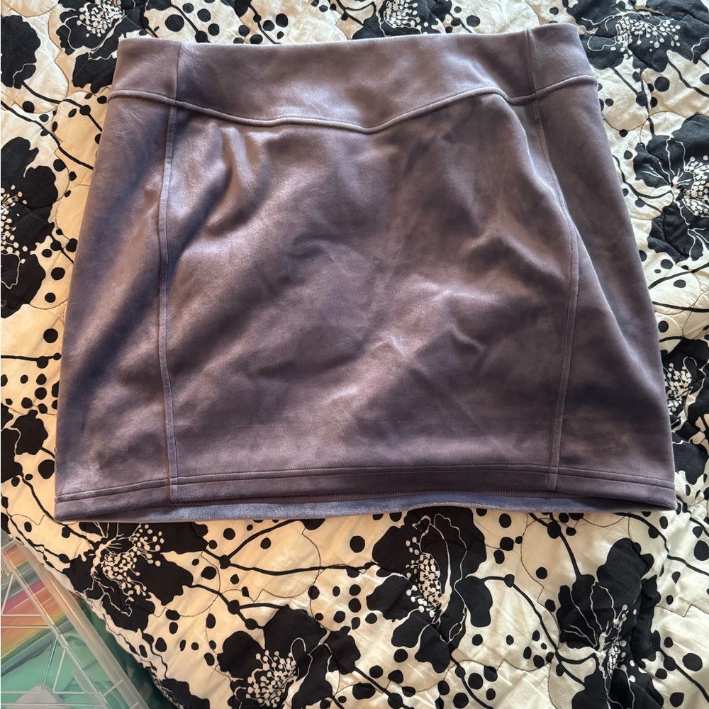 Scuba High Rise Mini Skirt Velvet